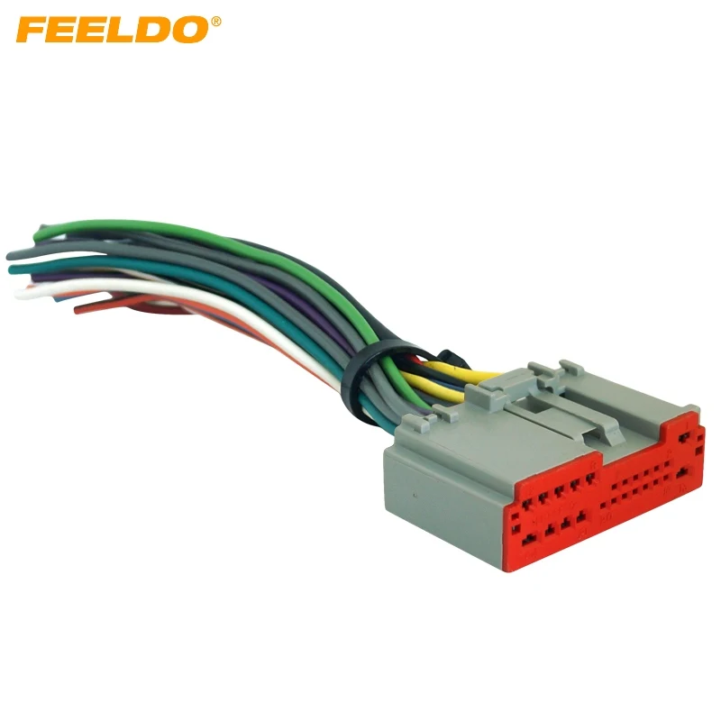 FEELDO Car Radio Player Wiring Harness Audio Stereo Wire Adapter for
