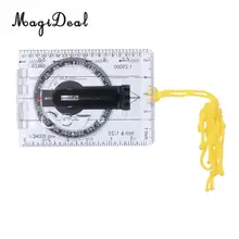 MagiDeal Складная портативная многофункциональная линейка для карты тарелка-Компас для походов на открытом воздухе путешествия Кемпинг ориентирование приспособления для компаса