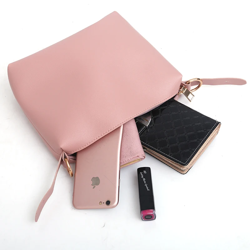 Сумка ведро с кисточками Женская кожаная сумка мессенджер 2018|women leather handbags set|handbag