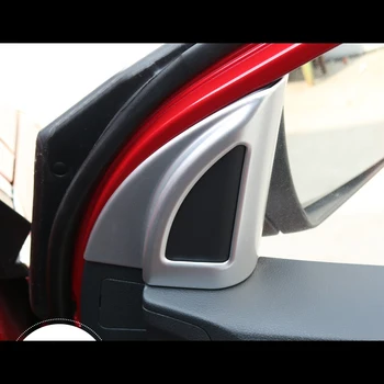 

For Hyundai Solaris 2 2017 2018 ABS door Interior Mouldings Triangle cover door speaker decoration car-styling chrome accessory