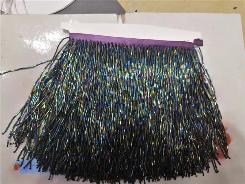 Billig 15 cm top verkauf 5 yards perlen quaste fringe JRB 7.0802 perlen rohr für kleid dekoration