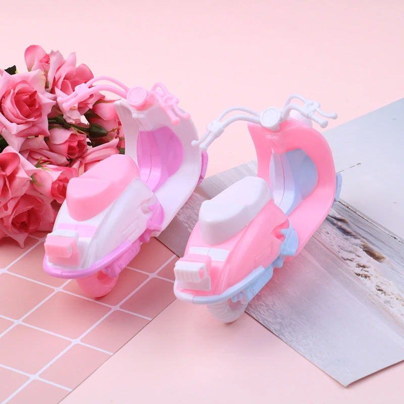 

Kawaii Pink Motorcycle Can Be Sit By Dolls For Children's Toy Cars Children Gifts Cute Play House Doll Accesorries