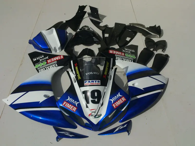 

Motorcycle Fairing kit for YAMAHA YZFR1 09 10 11 YZF R1 YZF1000 2009 2010 2011 ABS White blue black Fairings set+gifts YE20