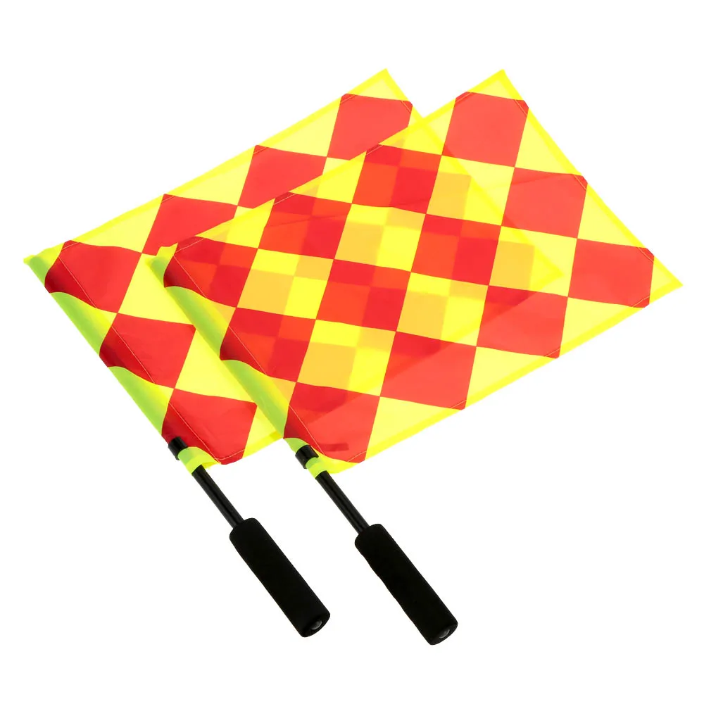 Soccer Referee Flag with Carry Bag Football Judge Sideline Fair Play use Sports Match Football