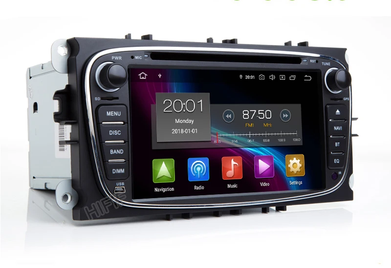 Sale DSP IPS Android 9.0 2 din CAR DVD For FORD focus Mondeo S-MAX C-MAX Galaxy kuga multimedia player GPS radio stereo auto audi 2