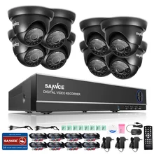 Sannce 8 CH 720 P системы видеонаблюдения 10 8 0N dvr комплект 8 шт 720 P 1.0MP камер безопасности ИК Открытый Водонепроницаемый комплект видеонаблюдения 1 ТБ HDD