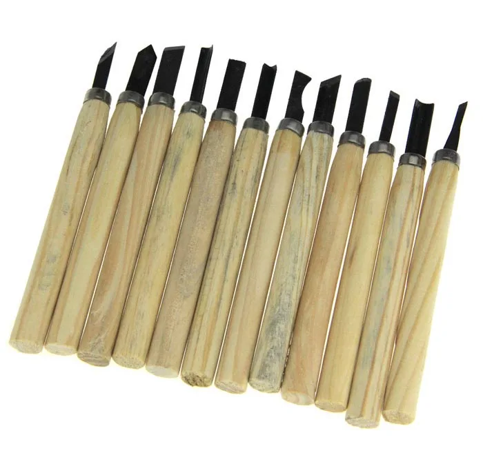 

(12 pcs/ set) 12 in 1 Learner Sculpture Tool Kit Hand Tool set Carving Tools Carving Knife - KHAKI