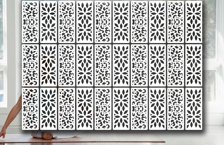 

45*18CM Hanging Folding screen WPC biombo shield for Rooms window frames Partition Curtain Biombos separadores de habitacion