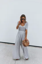 Women Jumpsuit Romper Short Sleeve Casual Playsuit Overalls Ladies Wide Leg Women Jumpsuit Romper Short Sleeve Casual Playsuit Overalls Ladies Wide Leg