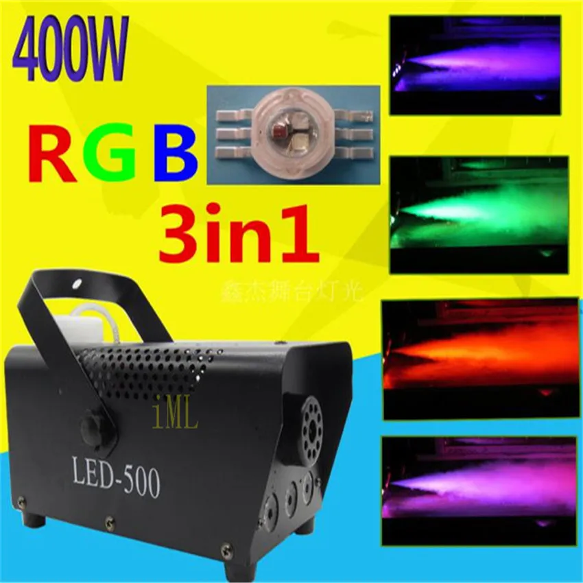 

mini 400W LED RGB 3in1 Wireless remote control fog machine pump dj disco smoke machine for party wedding Christmas stage fogger
