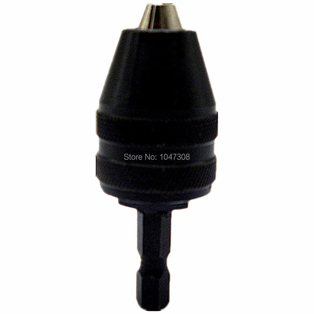 1/4" Keyless Chuck Conversion Adapter Drill Bit Quick Change Driver Holds Micro Drills Clamp 0