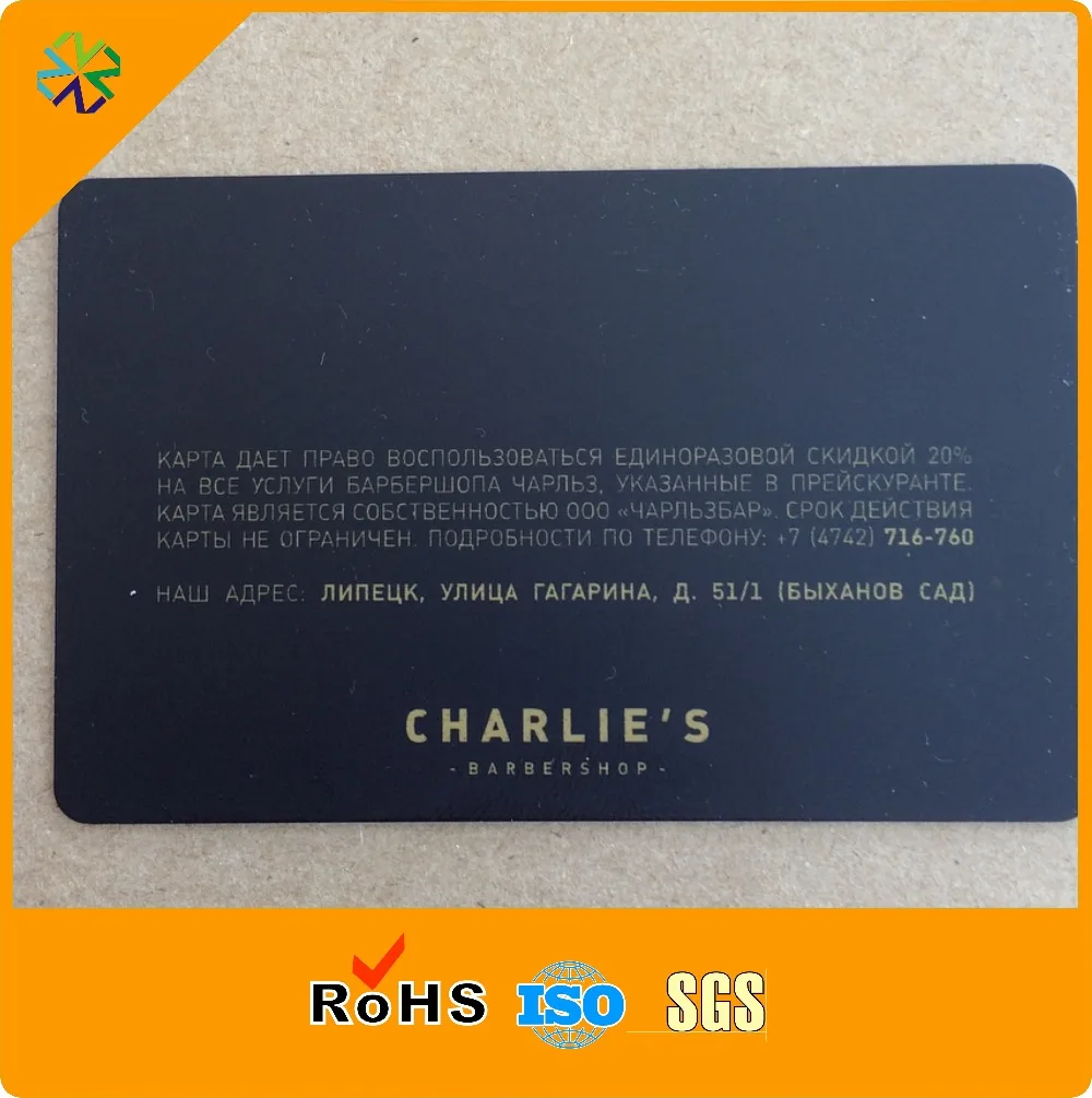 2000pcs/lot)2018 customized CMYK full color printing matte black PVC card