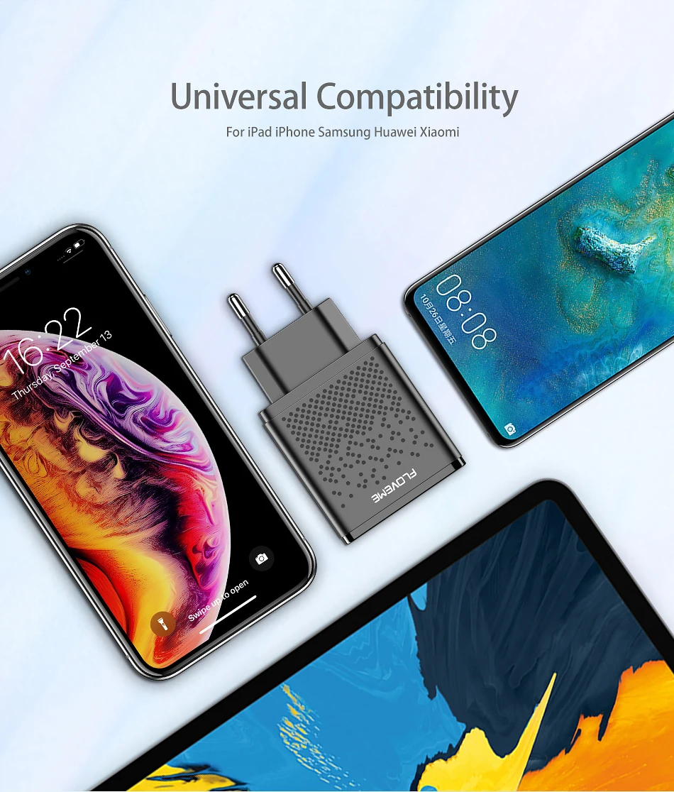 FLOVEME USB зарядное устройство для iPhone X XR XS MAX, настенное зарядное устройство для мобильного телефона, зарядное устройство для samsung Xiaomi Cargador Carregador USB