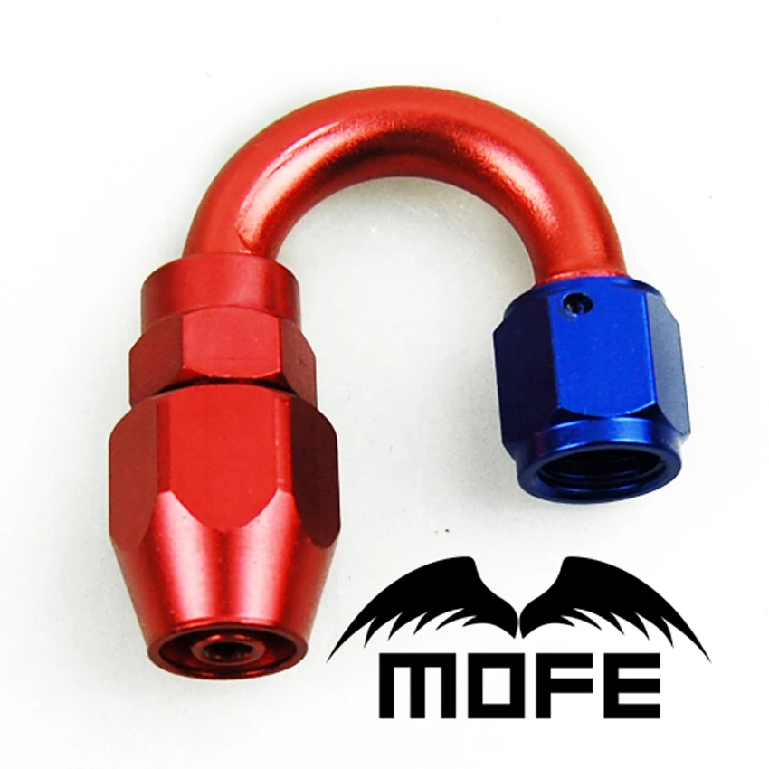 8 AN8 8AN 45 DEGREE SWIVEL ALUMINUM TUBE HOSE END FITTING BLUE UNIVERSAL