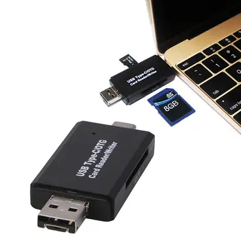 

Multi Function Card Reader USB-C Type C /USB /Micro USB/ OTG TF SD For PC/Phone 3 in 1