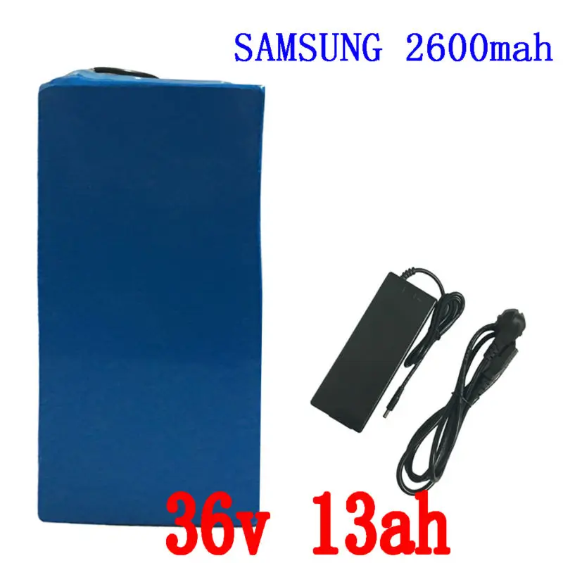 

36V 13AH 500W use for samsung 2600mah cell electric Bike Battery Lithium Battery Pack with 2A Charger 15A BMS Free Shipping
