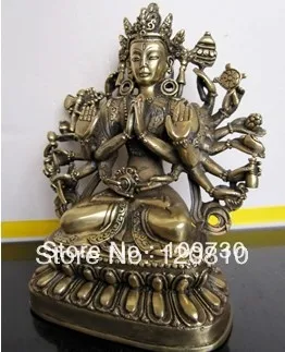 

bir 00423 Tibetan Buddhist bronze Ushnishavijaja buddha statue
