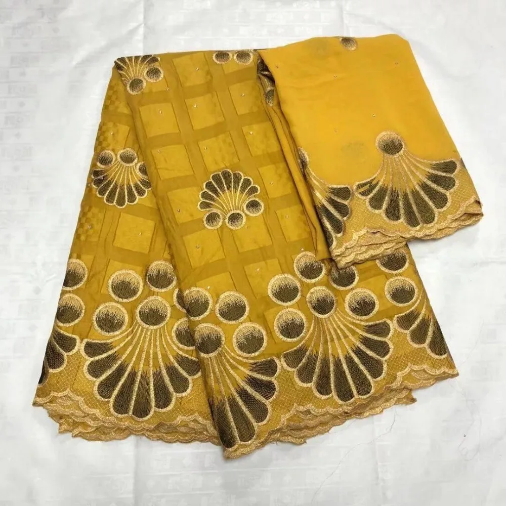 

Soft African Lace Fabric Swiss Cotton Set In Switzerland 2018 Atiku Fabric with embroidery and stones 7yards