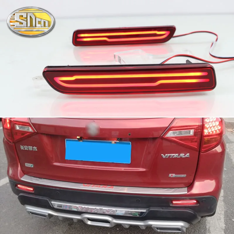 

2PCS For Suzuki Vitara 2015 2016 - 2018 SNCN Multi-function LED Rear Bumper Light Rear Fog Lamp Auto Bulb Brake Light Reflector