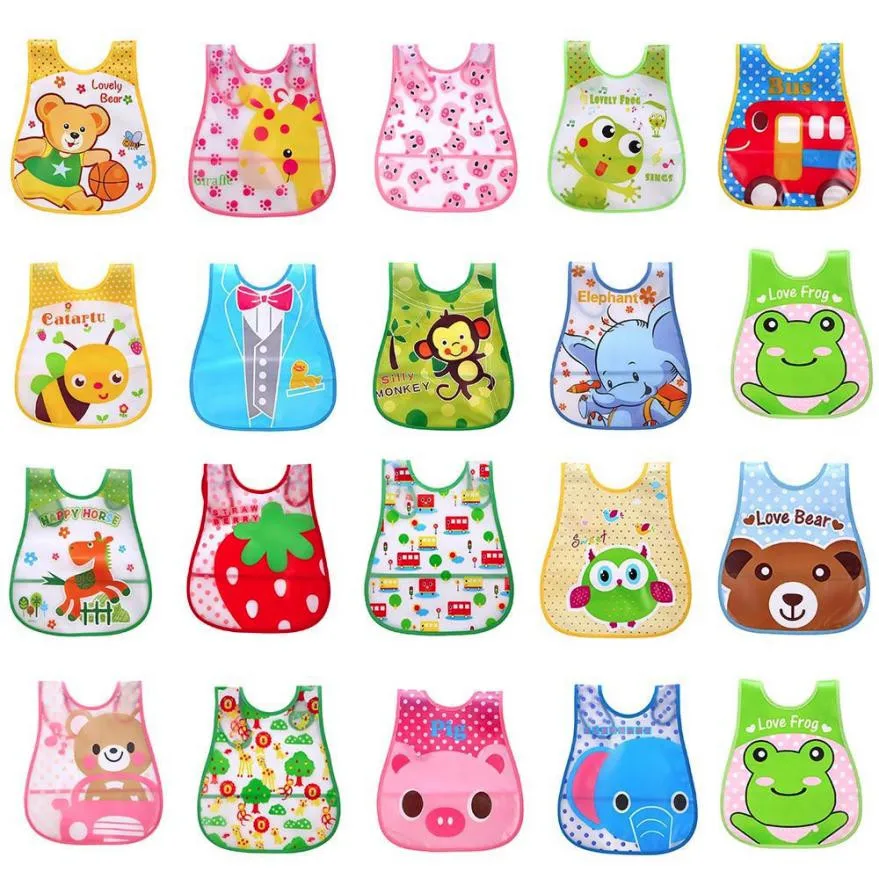 

Baby Bibs Cute Kids Bibs Soft Cartoon Waterproof Saliva Towel Cotton Dripping Bandana Baberos Bibs Infant Burp Cloths Feeding