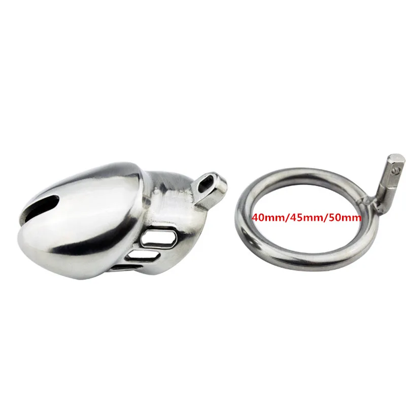  Jaula de castidad con candado de acero inoxidable Uleade™,  juguete sexual para hombres (3 anillos), B, 1 : Salud y Hogar