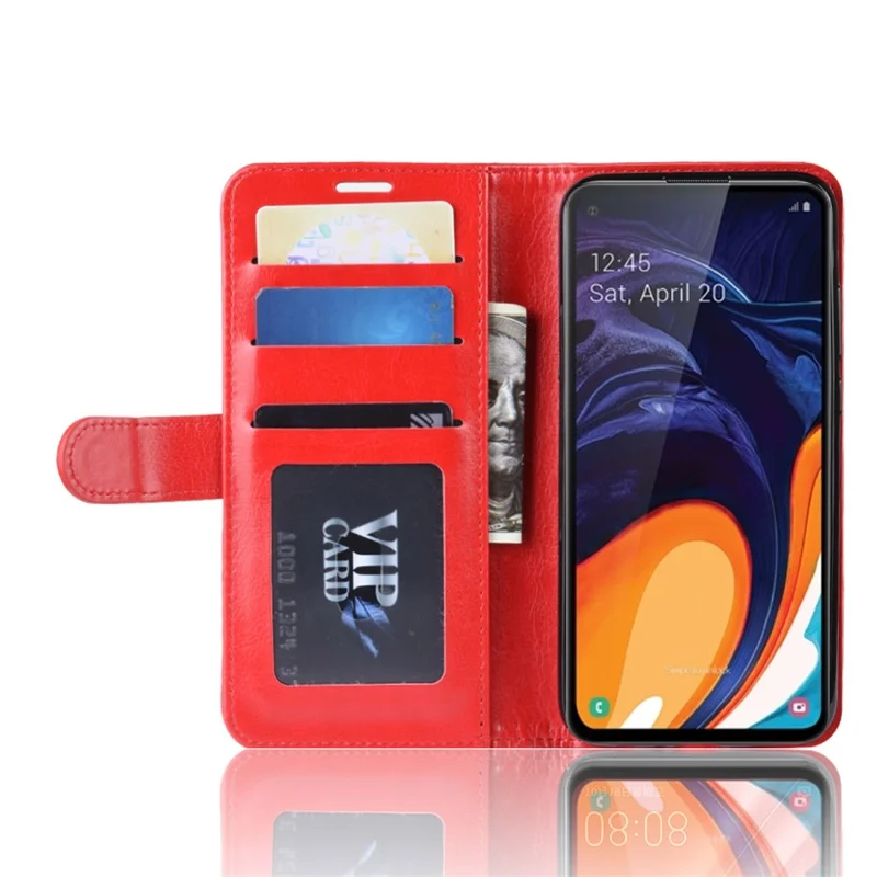 Чехол для Samsung Galaxy A60 a60 чехол A606 кожаный с откидной крышкой полный защитный бампер