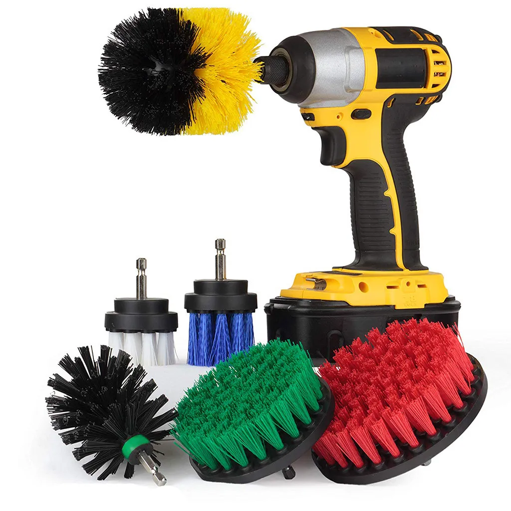 

6 pcs Power Scrubber Brush Drill Brush Clean for Bathroom Surfaces Tub Shower Tile Grout Cordless Power Scrub Drill 10.161