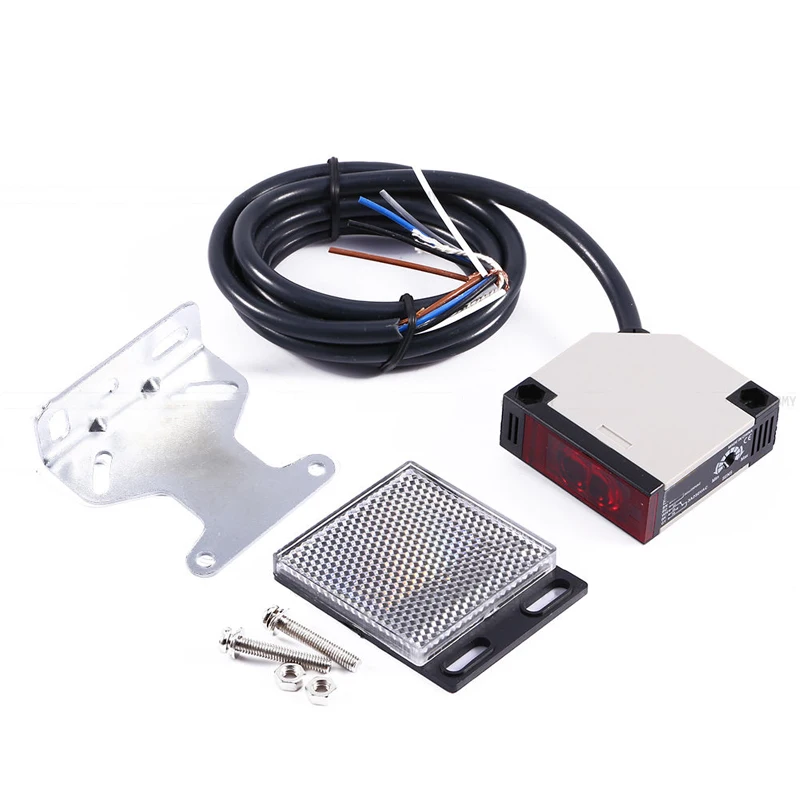 1PCS Photoelectric Switch Sensor AC 90-250V 3A E3JK-R4M1 Square Reflex Light Barrier Sensor Photoelectric Switch mayitr e3f ds10y1 ac 90 250v 300ma no infrared ray photoelectric sensor switch 10cm