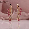 PATAYA 328 Anniversary 585 Rose Gold Multicolor Water Drop Natural Zircon Wedding Party Fine Jewelry Women Long Dangle Earrings ► Photo 2/6