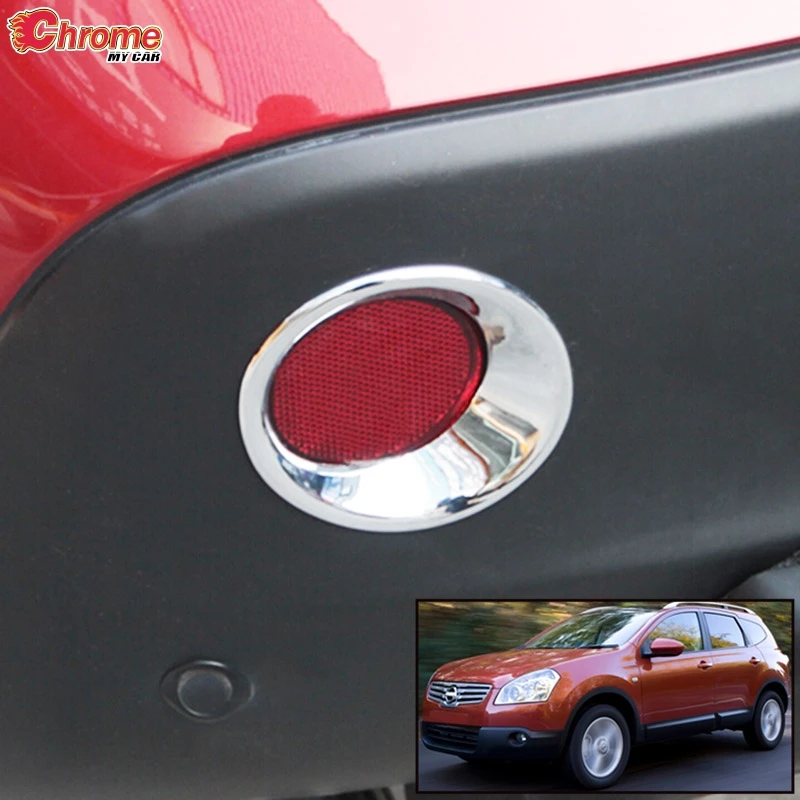 

For Nissan Qashqai / Dualis J10 2007 2008 2009 2010 - 2013 Chrome Rear Foglight Cover Tail Fog Light Lamp Trim Molding Styling