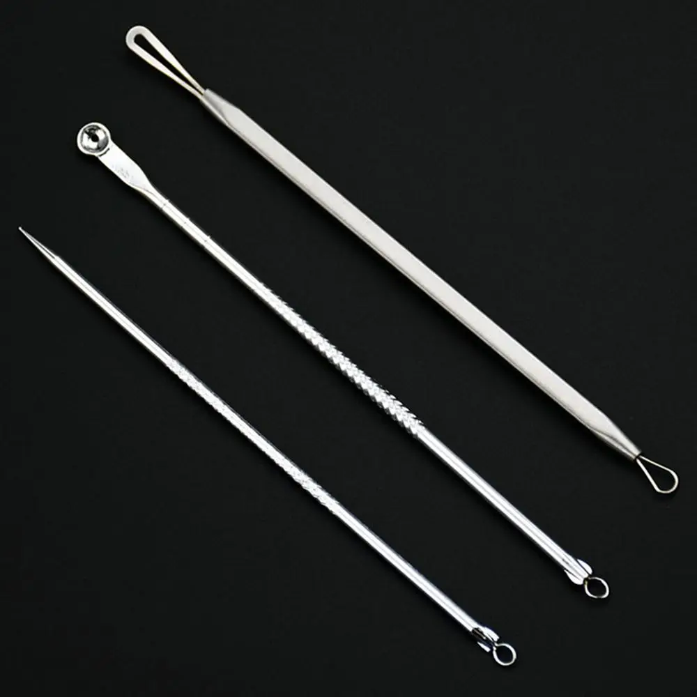 

Antibacterial 3 Pcs/Set Black Head Pimples Acne Needle Tool Blackhead Extractor Acne Blemish Extractor Remover Face Care Tool