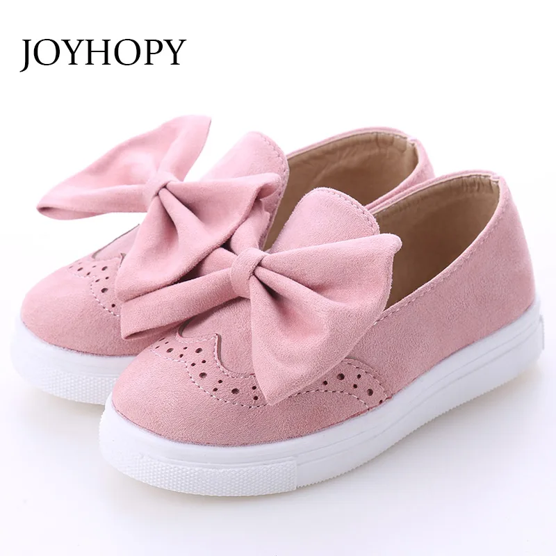 

Autumn Big Girls Shoes Fashion Princess Slip-on Children Casual Shoes Velet Butterfly Knot For Girls Shoe Size 26-30