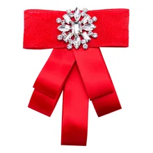 Новая Милая преувеличенная Хрустальная Снежинка галстуки-бабочки Женская мода тканевая лента бабочка для Женский Галстук вечерние свадебные Duftgold