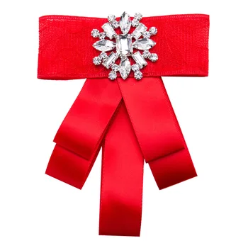 

New Cute Sweet Exaggerated Crystal Snowflake Bow Ties Female Fashion Fabric Ribbon Bowties for Women Tie Party Wedding Duftgold