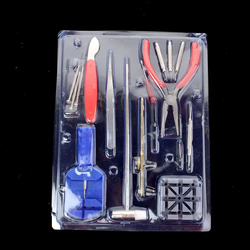 

16pc Watch Back Opener Repair Tool Kit Band Pin Strap Link Remover Watchmaker