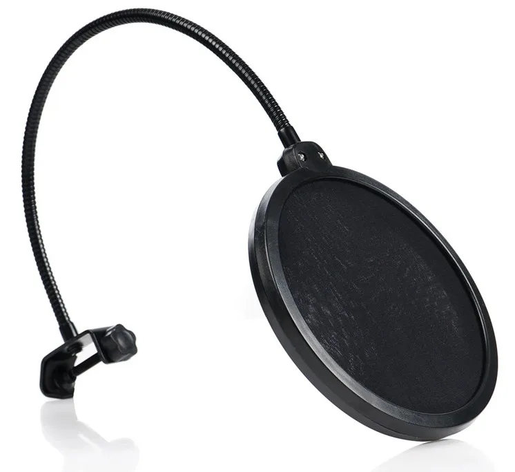 Professional Double MPF 6 Black 6 Inch Clamp Layer Pop Filter For Condenser Microphone Studio