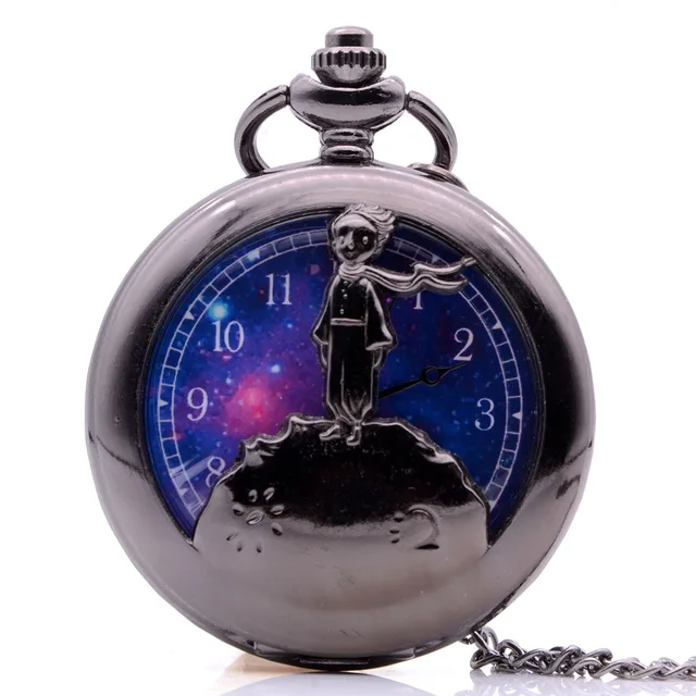 Vintage Antique Roman Numerals The little Prince Quartz Pocket Watch Pendant Nec Vintage Antique Roman Numerals The little Prince Quartz Pocket Watch Pendant Nec