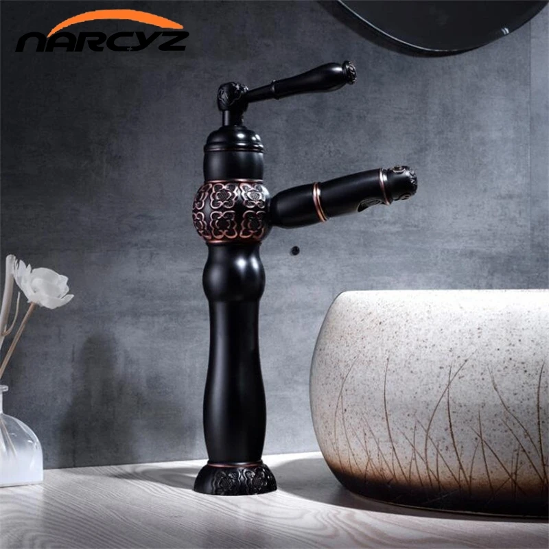 New Basin Faucets Pull Out Black Bathroom Sink Crane Copper Sink WC