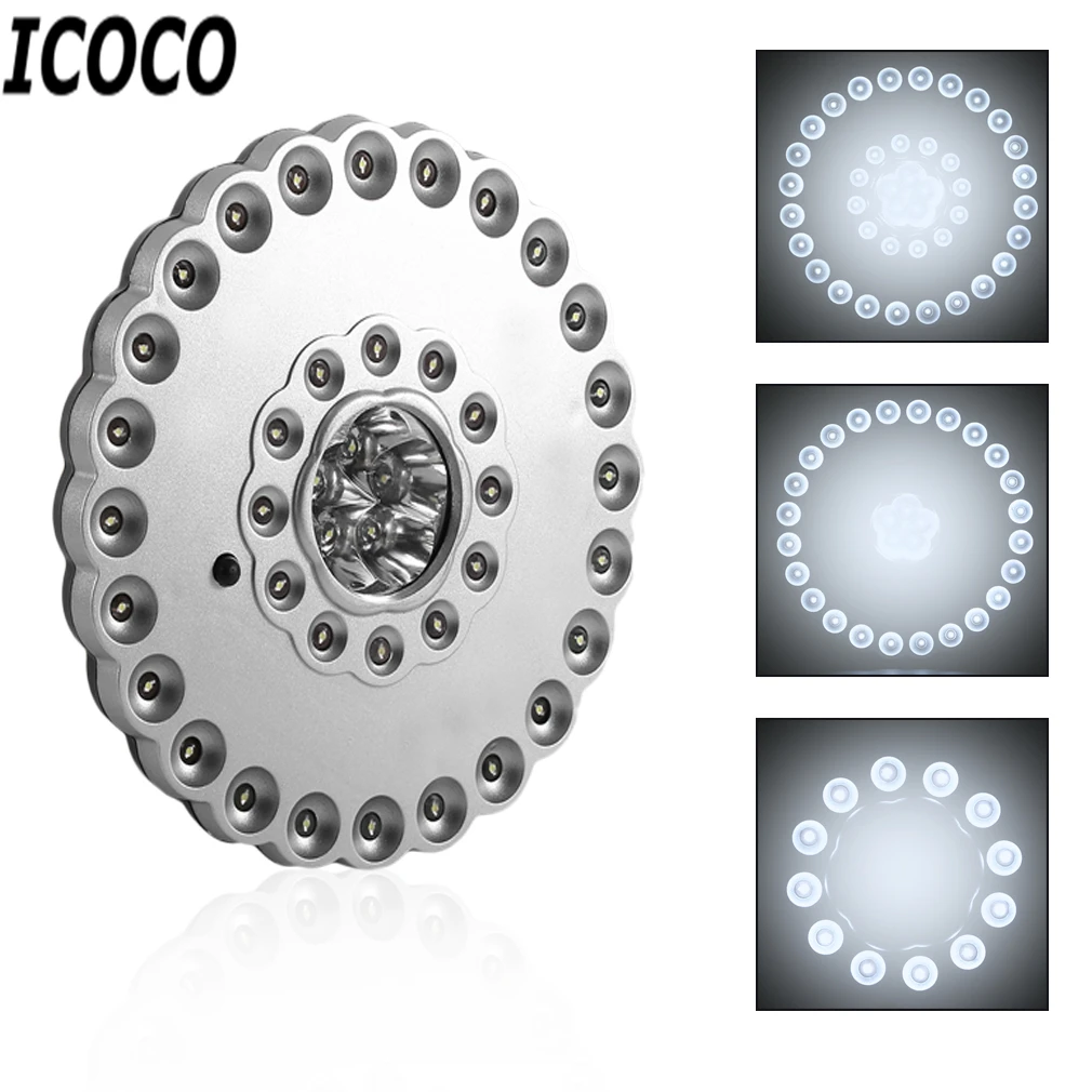 

ICOCO 1pcs 41 LEDs 3 Mode Switch Outdoor High Brightness Camping Lamp 36+5LED Tent Light BF-513 Promotion Sale
