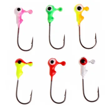 

50pcs Mini Jigging Head Lead Big Eye CrankBait Fishing Tackle Hook pesca Lure Hooks