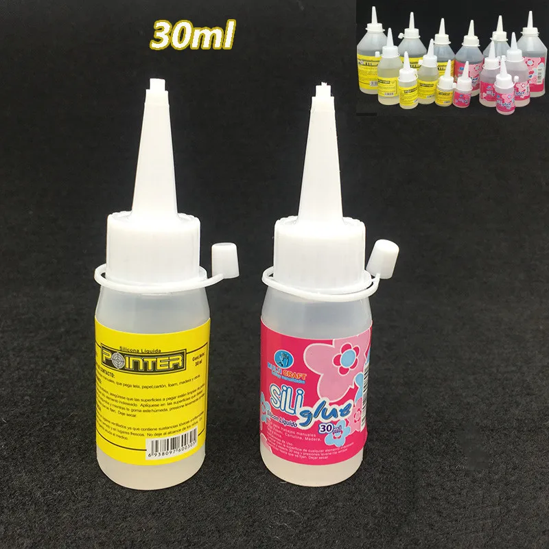 

2Pcs 30ML Silicone Liquid Super Glue Textile Clothes Fabric Wood Paper School Epoxy Resin Office Plastic Hobby Scrapbooking bts