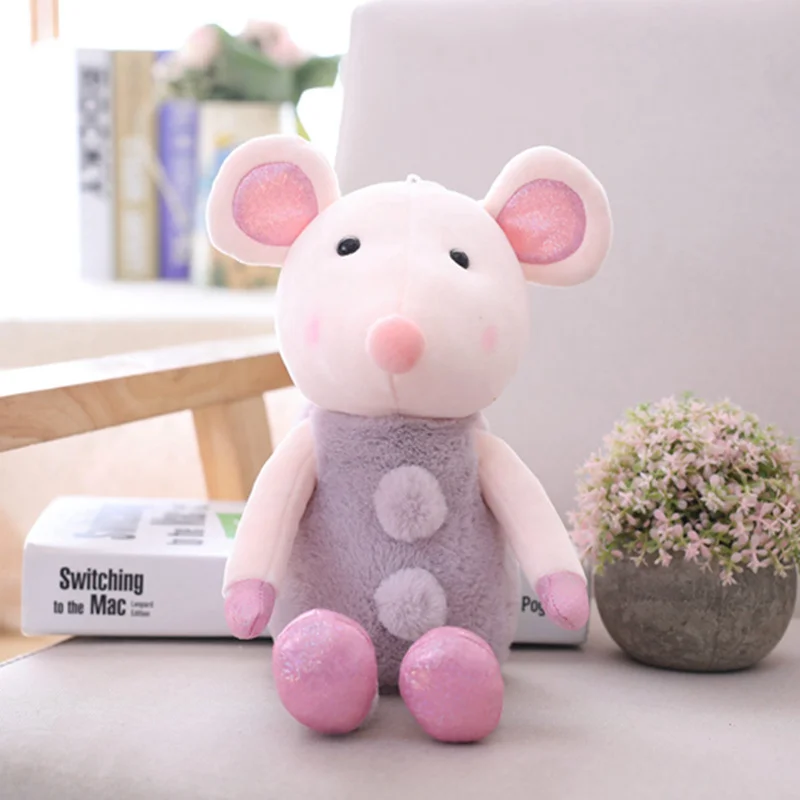 1 шт. милая плюшевая игрушка с мышкой 25 см Мягкая кукла мышка Kawaii подарок на день рождения для детей милые детские игрушки на день рождения - Цвет: 9