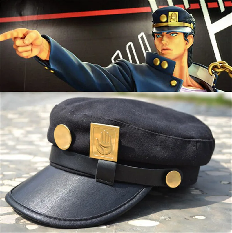 Anime Jojo's Bizarre Adventure Hat Jotaro Kujou Army Military Unisex Cotton Cap