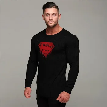 

Running T-Shirts Fitness Compression Shirt Men Sport Bodybuilding Long Sleeve Quick Dry Slim Fit T Shirt Crossfit Tops Shirts