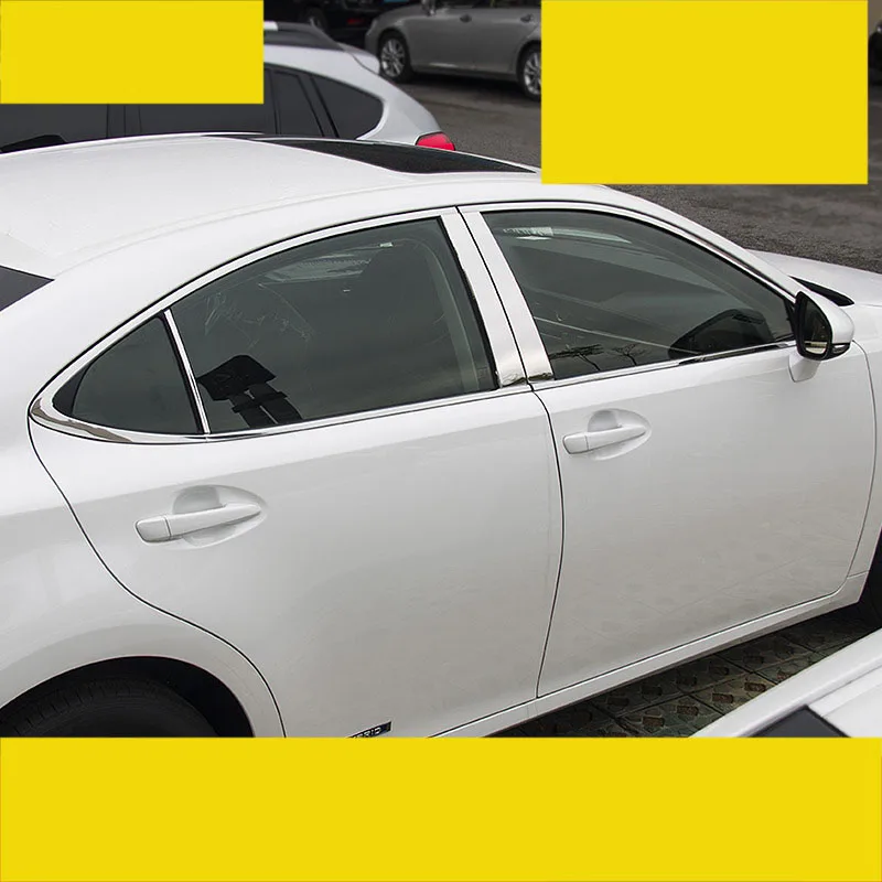 

lsrtw2017 stainless steel car window trims for lexus es200 es250 es300h 2012 2013 2014 2015 2016 2017 2018 xv60