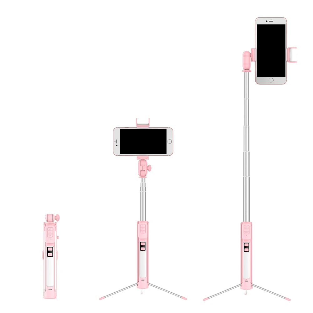 

3 in 1 Selfie Stick Bluetooth Remote Shutter Selfie Tripod Monopode Bluetooth Stick with Remote Control A18