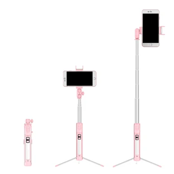 

3 in 1 Selfie Stick Bluetooth Remote Shutter Selfie Tripod Monopode Bluetooth Stick with Remote Control A18