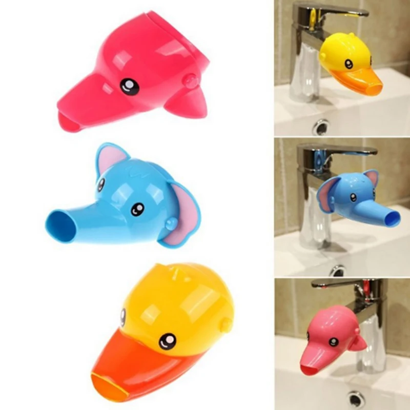 1 pc Free shipping Happy Fun Animals Faucet Extender Baby Tubs Kids Hand Washing Bathroom Sink Gift Fashion and Convenient