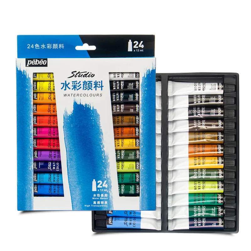 Pebeo 36colors 12ml Art Watercolor Paints Set Tube Professional Water Color Paint for Fabric Drawing Artist pigment art supplies Pebeo 36colors 12ml Art Watercolor Paints Set Tube Professional Water Color Paint for Fabric Drawing Artist pigment art supplies