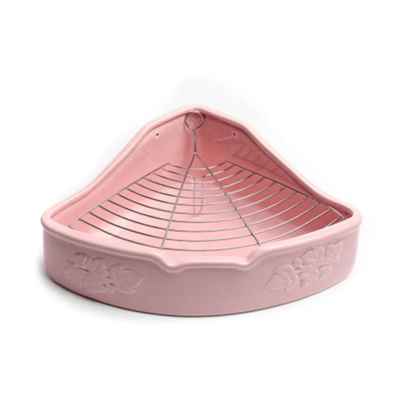 

Ceramic Pet Toilet Potty Trainer Corner Litter Box for Chinchilla Rabbit Hamster PAK55